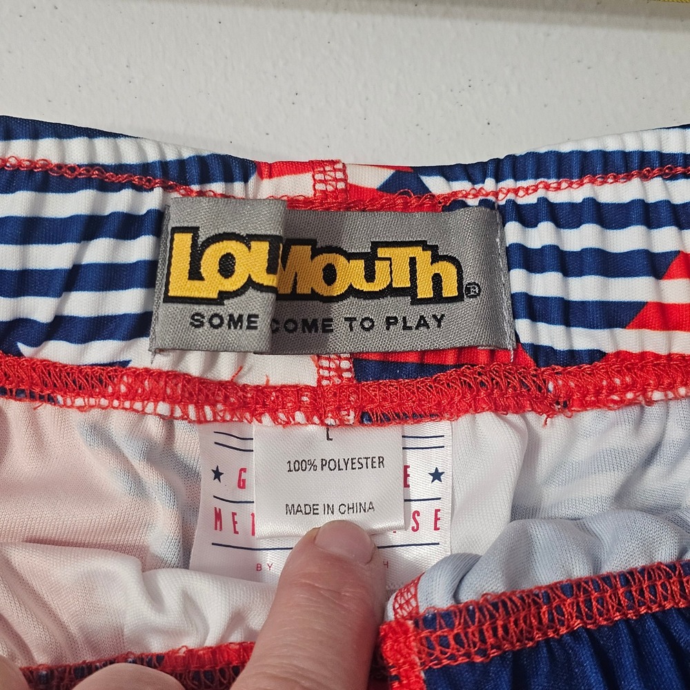 Loudmouth Toronto Blue Jays Shorts L Blue Red Geometric MLB Athletic Deadstock - Picture 5 of 13